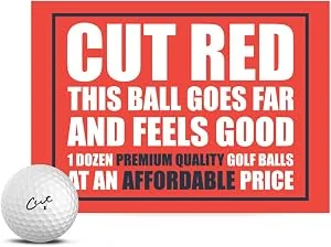 Cut Red golf ball